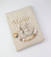 Lade das Bild in den Galerie-Viewer, Babyset Erstlingsset natur mit Schühchen Mädchen/Junge