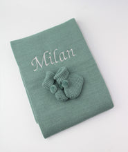 Lade das Bild in den Galerie-Viewer, Baby Erstlingsset mint mit Füßlinge