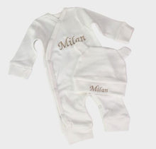 Lade das Bild in den Galerie-Viewer, Babyset Erstlingsset Pique ecru