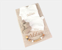 Lade das Bild in den Galerie-Viewer, Babyset Erstlingsset natur mit Schühchen Mädchen/Junge